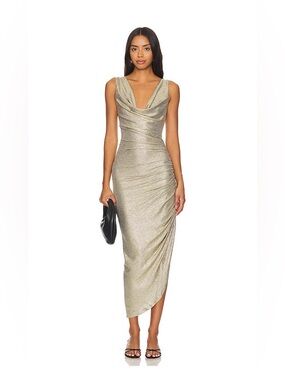 SIGNIFICANT OTHER Metallic Midi Dress Size 4